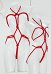 Accesorio de lencería sexy Cadena corporal de cuerda roja Accesorio de bondage