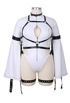 Talla plus C.C. Derivado Sexy Body de Tirantes y calados con Medias Largas Talla plus C.C. Derivado Sexy Body de Tirantes y calados con Medias Largas