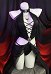 Sexy Traje negro de Elfa Gótico con mangas sombrero y collar