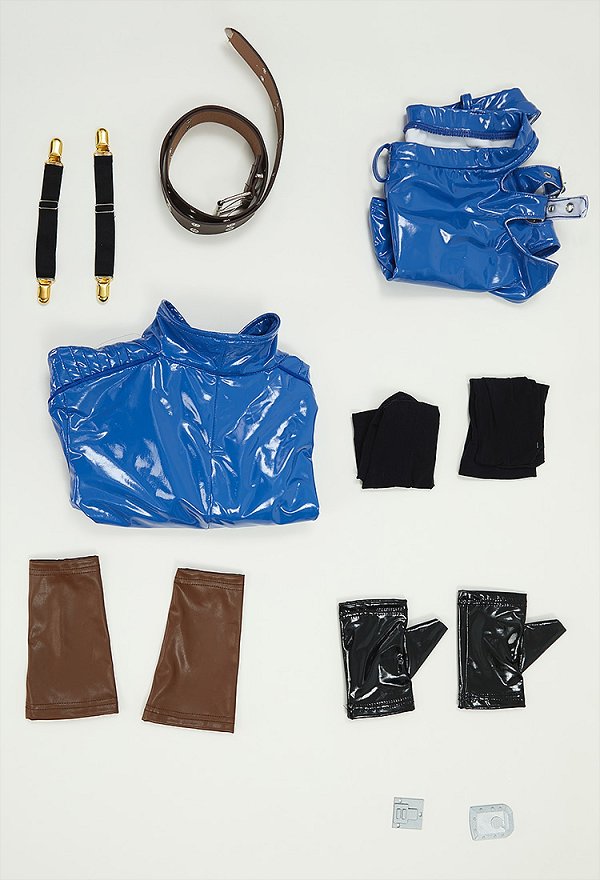 Conjunto de lencería sexy Lucy Derivative, body con cremallera baja y pantalones cortos con aberturas