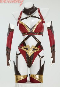 Mileena Derivative Sexy Dessous Set Cutout Bondage Oberteil und Höschen mit Handschuhen