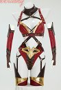 Mileena Derivative Sexy Dessous Set Cutout Bondage Oberteil und Höschen mit Handschuhen