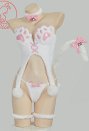 Sexy Lingerie Set Ice Season Plush Kawaii Cat Paw Top and Thong with Tail