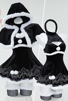 2B Derivado Sexy Vestido Erótico de Navidad de Peluche con Capa y Guantes 2B Derivado Sexy Vestido Erótico de Navidad de Peluche con Capa y Guantes