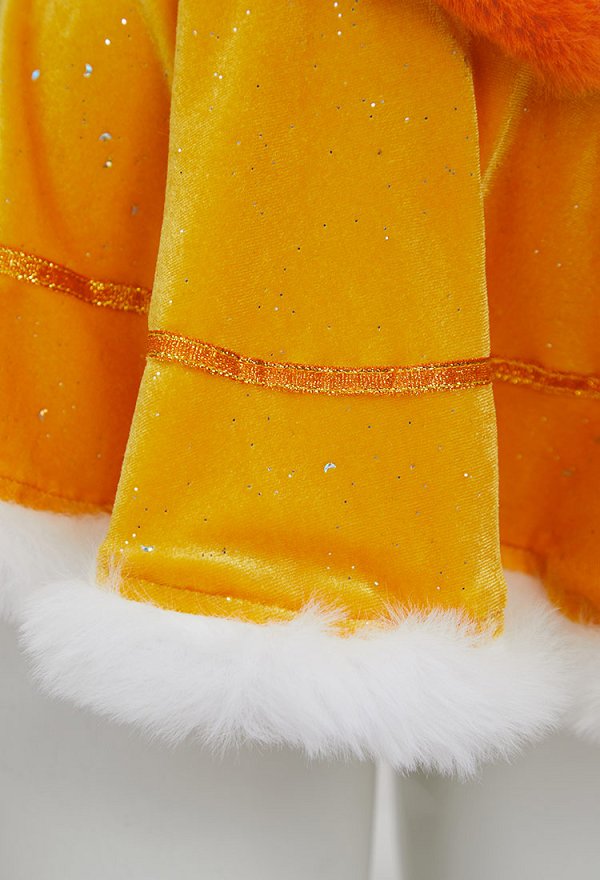Disfraz de Cosplay Princesa Daisy Derivada Sexy Erotica Conjunto Navidad Vestido Peluche con Capa y Cuello