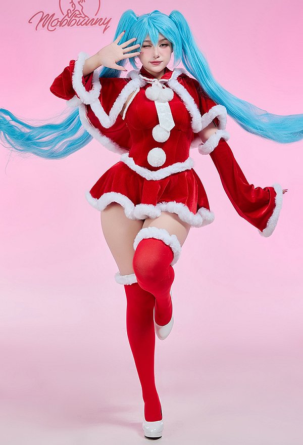 Vocal Derivado Sexy Erótico Navidad Fórmula Ropa Peluche con capa y mangas de la mano