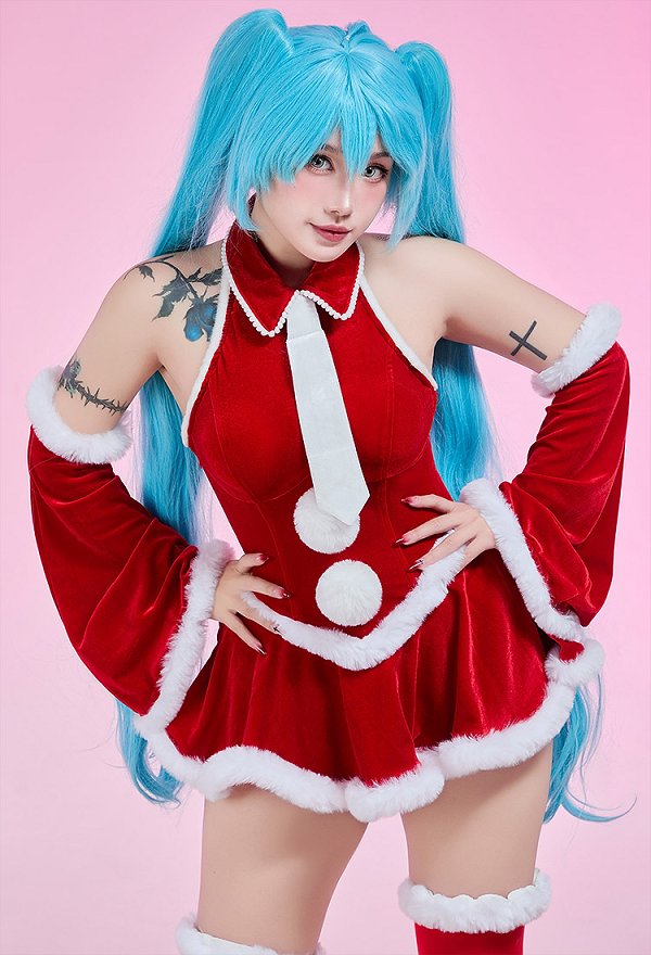 Vocal Derivado Sexy Erótico Navidad Fórmula Ropa Peluche con capa y mangas de la mano