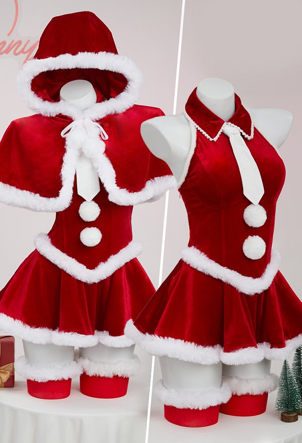 Vocal Derivado Sexy Erótico Navidad Fórmula Ropa Peluche con capa y mangas de la mano