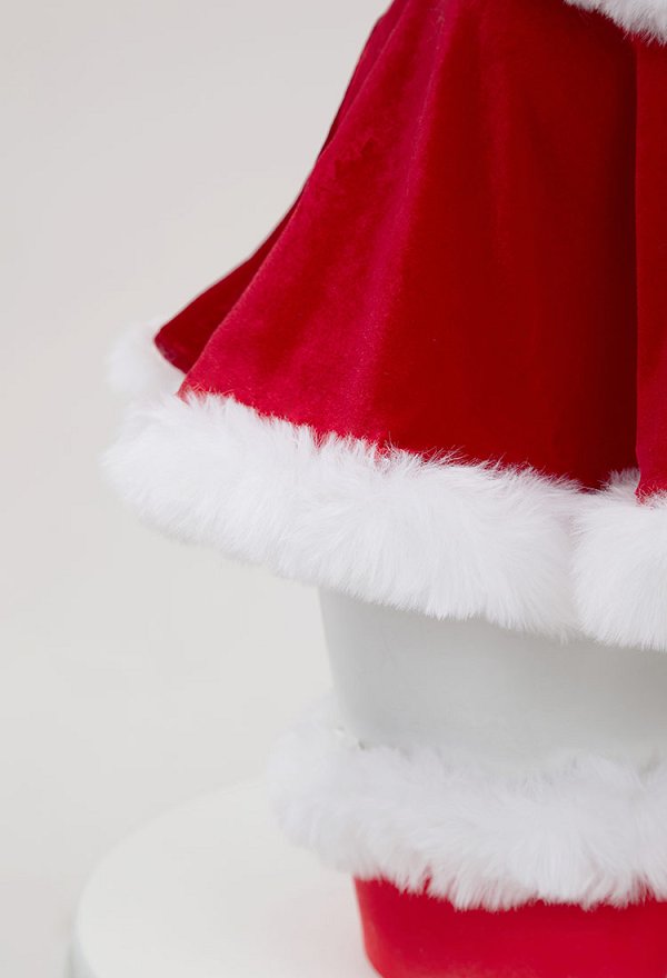 Vocal Derivado Sexy Erótico Navidad Fórmula Ropa Peluche con capa y mangas de la mano
