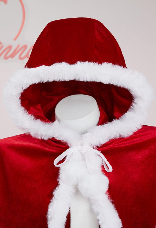 Vocal Derivado Sexy Erótico Navidad Fórmula Ropa Peluche con capa y mangas de la mano