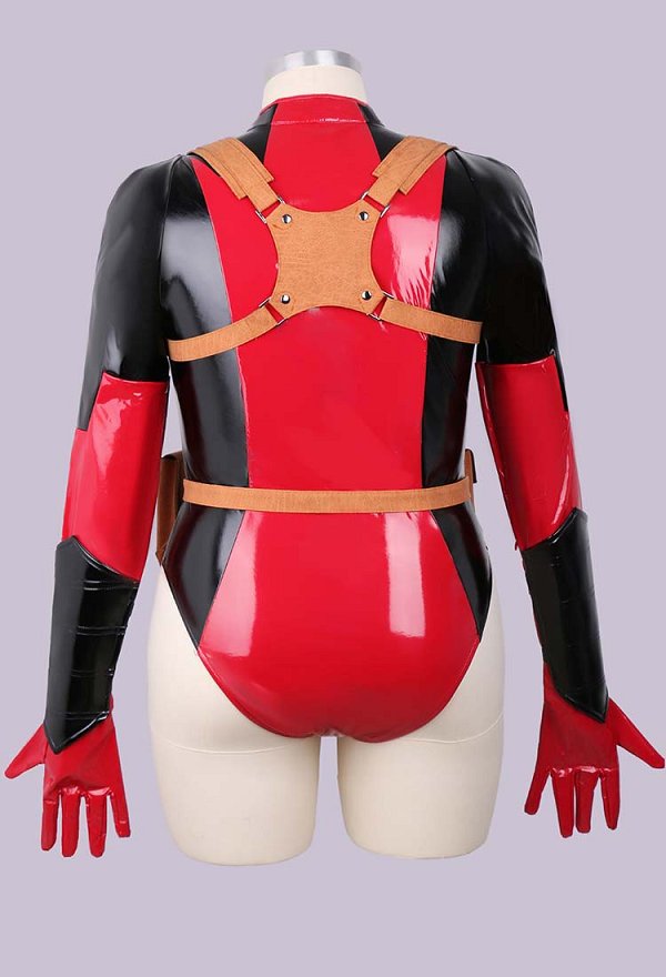 Talla Plus Deadpool Derivado Spin-Off Sexy Erotica Set Body y Cinturón con Riñonera y Casco