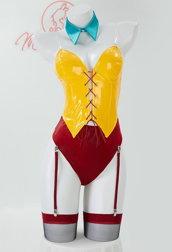 Joker Derivado Sexy Traje Erótico Cuello en V Body de Tirantes Cruzados sin Espalda con Chaqueta y Cuello Joker Derivado Sexy Traje Erótico Cuello en V Body de Tirantes Cruzados sin Espalda con Chaqueta y Cuello