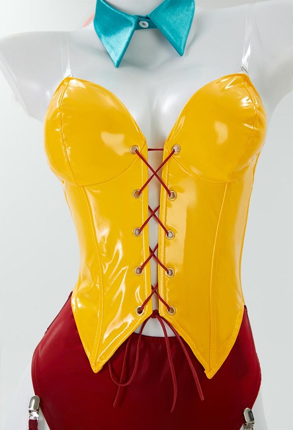 Joker Derivado Sexy Traje Erótico Cuello en V Body de Tirantes Cruzados sin Espalda con Chaqueta y Cuello Joker Derivado Sexy Traje Erótico Cuello en V Body de Tirantes Cruzados sin Espalda con Chaqueta y Cuello
