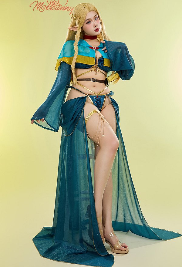 Marcille Derivative Sexy Lingerie Set Bra Panty Set with Cloak and Skirt