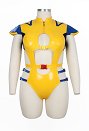 Talla Plus Conjunto sexy inspirado en superhéroe Wolverine: body con transparencias que incluye gorro y guantes