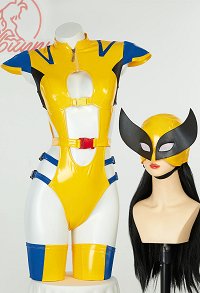 Super-héros Dérivé Ensemble de Lingerie Sexy avec Combinaison et Chapeau avec des Gants