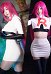 PM Derivado Sexy Conjunto Erótico Bustier Sin Cintura y Paquete Cadera Falda Corta con Chaqueta