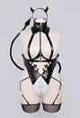 MOBBUNNY X DISHWASHER 1910 Talla Plus 2B derivado Body sexy de diablito con tirantes recortados, cola y tocado
