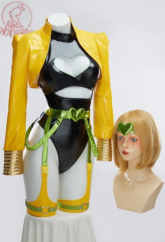 Dio Derivado Sexy Traje Erótico Amor Hueco Cuello Colgante Body con Chaqueta Corto y Cinturón