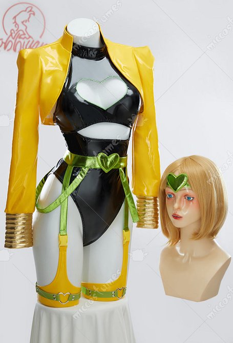 Dio Derivado Sexy Traje Erótico Amor Hueco Cuello Colgante Body con Chaqueta Corto y Cinturón