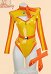 Daisy Princess Derivative Sexy Dessous Set Lingerie Rennanzug Gestreifter Cutout Bodysuit mit Gürtel Handschuhen