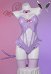 Body de lencería sexy PM Derivative Body ajustado de cuero brillante con cuello y diadema