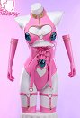 JJBA Giovanna Derivative Sexy Lingerie Heart Cutout Halter Bodysuit with Gloves Leg Rings