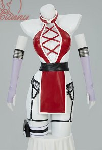Ninja Sakura Derivative Sexy Lingerie Set Cutout Backless Halter Top and Mesh Panty with Gloves