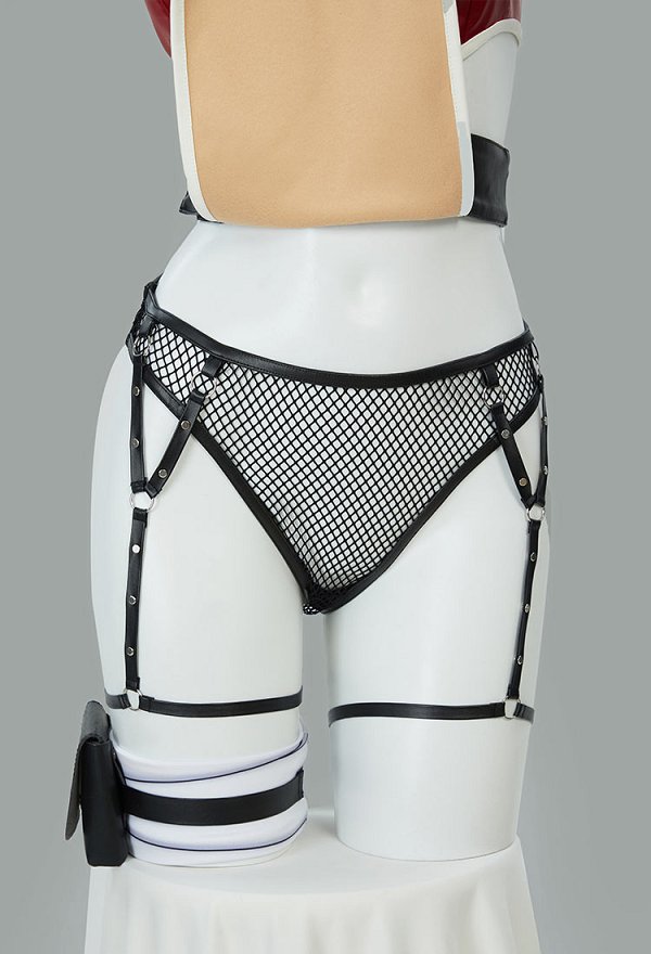 Sakura Derivado Sexy Erotica Conjunto Hollow Out Top sin cuello y panty de malla Sakura Derivado Sexy Erotica Conjunto Hollow Out Top sin cuello y panty de malla