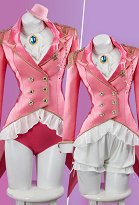 Princess Peach Derivative Sexy Lingerie Set Prince Suit Jacket Shorts with Hat Cosplay Costume