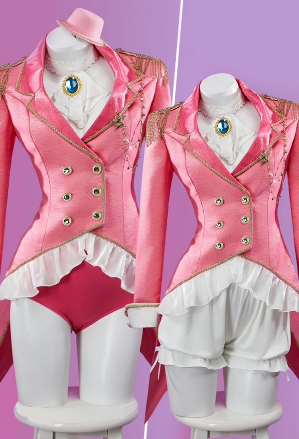 Princess Peach Derivative Sexy Lingerie Dessous Set Prinzenanzug Jacke Shorts mit Hut