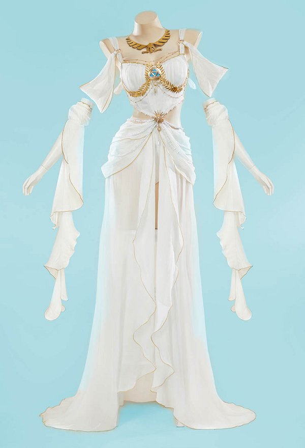 Princesa Zelda Derivada Sexy Lencería Vestido de Baile Conjunto Body partido con mangas y cuello