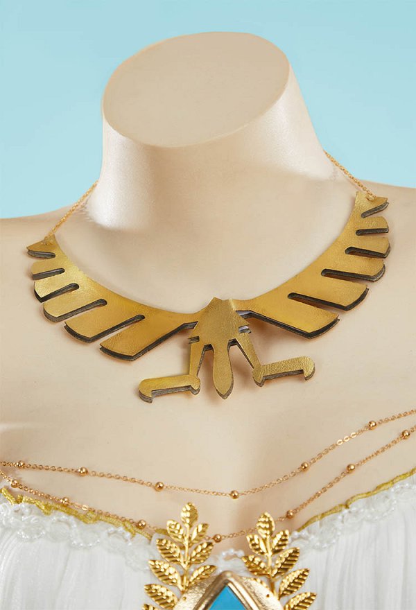 Princesa Zelda Derivada Sexy Lencería Vestido de Baile Conjunto Body partido con mangas y cuello