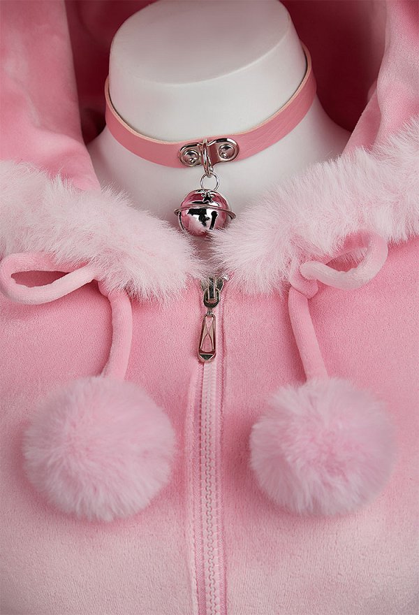 Kawaii Kapuzen Bodysuit Lingerie Sexy Dessous Plüsch Strampler Schwanz Gürtel