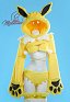 PM Derivative Bikini Furry Paw Yellow Sexy Lingerie Set Kawaii Plush Paw Guantes Sudadera con Capucha y Sujetador Braguitas