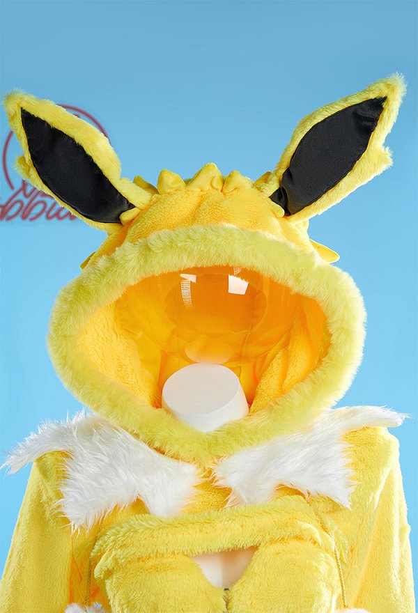 PM Derivative Bikini Furry Paw Yellow Sexy Lingerie Set Kawaii Plush Paw Guantes Sudadera con Capucha y Sujetador Braguitas