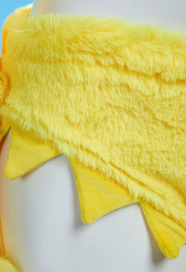 PM Derivative Bikini Furry Paw Yellow Sexy Lingerie Set Kawaii Plush Paw Guantes Sudadera con Capucha y Sujetador Braguitas
