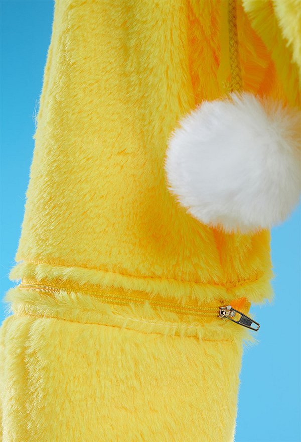 PM Derivative Bikini Furry Paw Yellow Sexy Lingerie Set Kawaii Plush Paw Guantes Sudadera con Capucha y Sujetador Braguitas