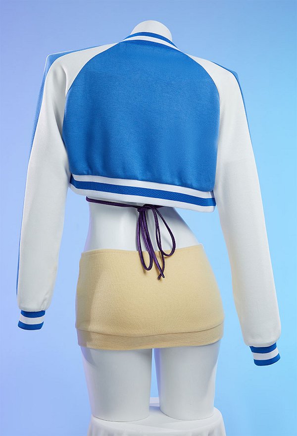 DDD Seiko Ayase Derivative Sexy Lingerie Set Short Sweater Top Skirt with Baseball Jacket