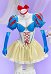 Lencería sexy derivada de Halloween: body con hombros descubiertos y patchwork de malla