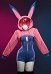 OW Dva Derivative Sexy Lingerie Tight Sportswear Cyber Style Bodysuit with Hooded Short Jacket