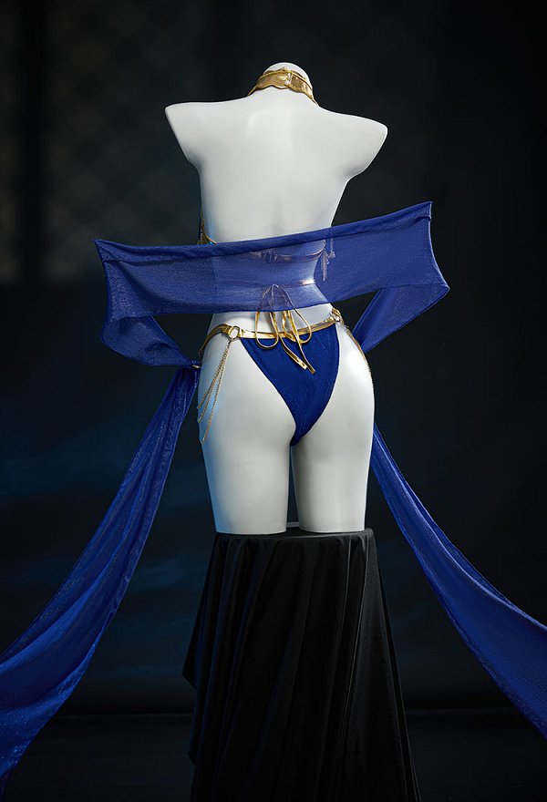Conjunto de lencería sexy estilo bailarina romana Top con escote y braguita con lazo