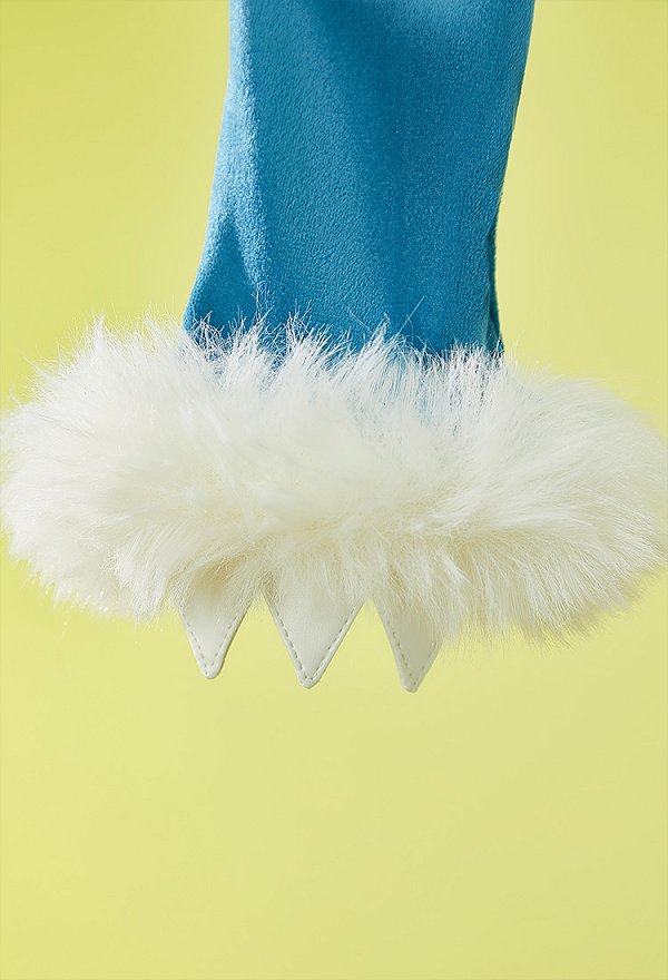 PM Derivative Sexy Lingerie Plush Homewear Fluffy Jumpsuit with Socks and Belt