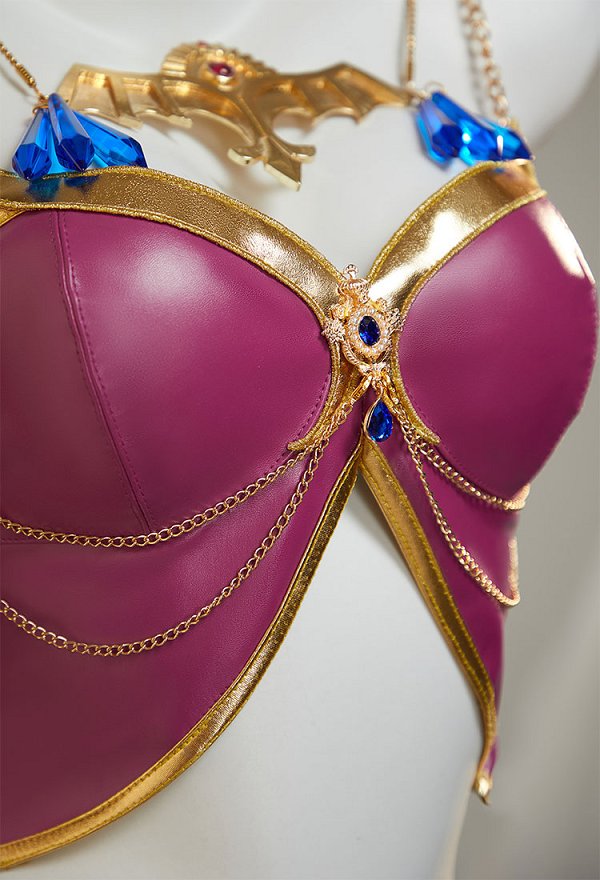 Twilight Princess Derivative Dance Dress Outfit Sexy Lingerie Short Top with Panty and Ribbon