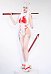Ninja Style Sexy Lingerie See-Through Mesh Bodysuit Open Cortch Cutout Bodysuit with Chest Sticker