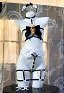 Oso Negro Maid Sexy Lencería Set Sheer Vestido con Delantal y Encaje Bondage Correa Set