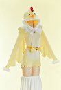 Halloween Pollo Sexy Lencería Peluche Homewear Peluche con Ojos y Calcetines