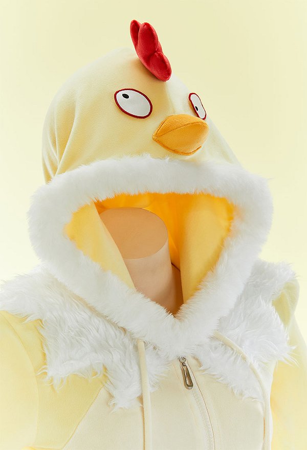 Halloween Pollo Sexy Lencería Peluche Homewear Peluche con Ojos y Calcetines Halloween Pollo Sexy Lencería Peluche Homewear Peluche con Ojos y Calcetines
