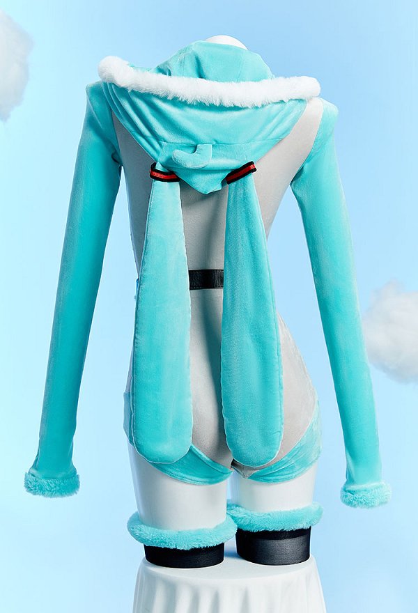 Vocal Derivative Sexy Lingerie Plush Homewear Fuffy Romper with Eye Mask and Socks