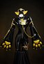 V Cosplay Traje de enfermera erótico inspirado en Kagamine Rin con mono, abrigo de garras grandes con diadema y orejas